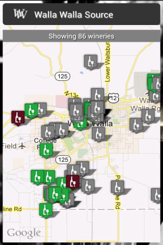 Map all Wineries